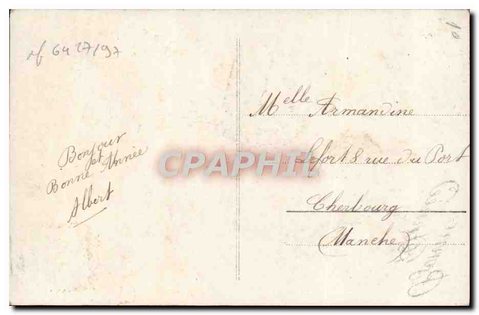 CPA Fantaisie Homme  — Rückseite