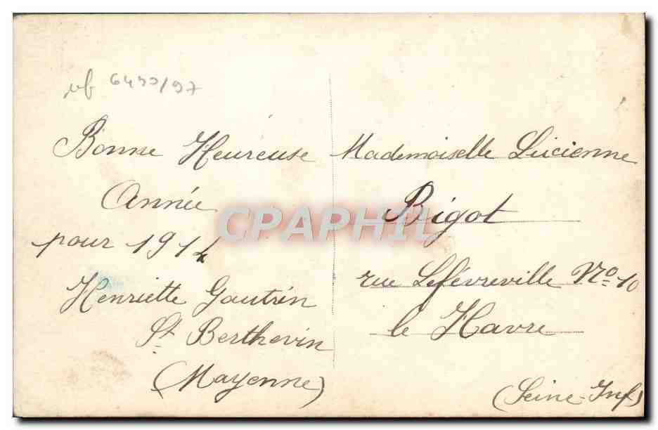 CPA Fantaisie Enfant — Rückseite