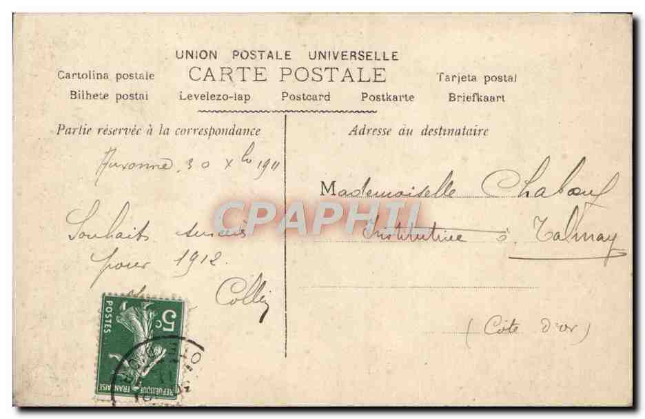 CPA Fantaisie Femme  — Rückseite