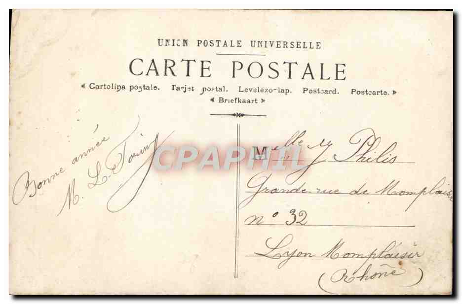 CPA Fantaisie Femme  — Rückseite