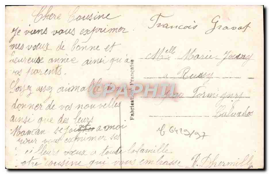 CPA Fantaisie Bonne annee — Rückseite