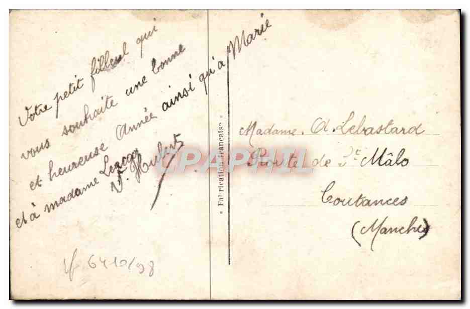 CPA Fantaisie Fleurs — Rückseite