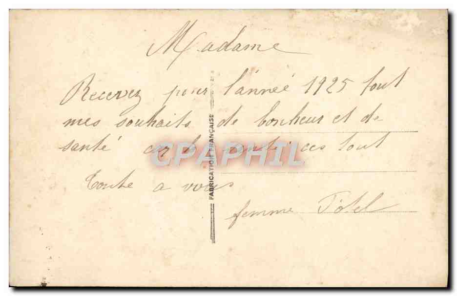 CPA Fantaisie Fleurs — Back