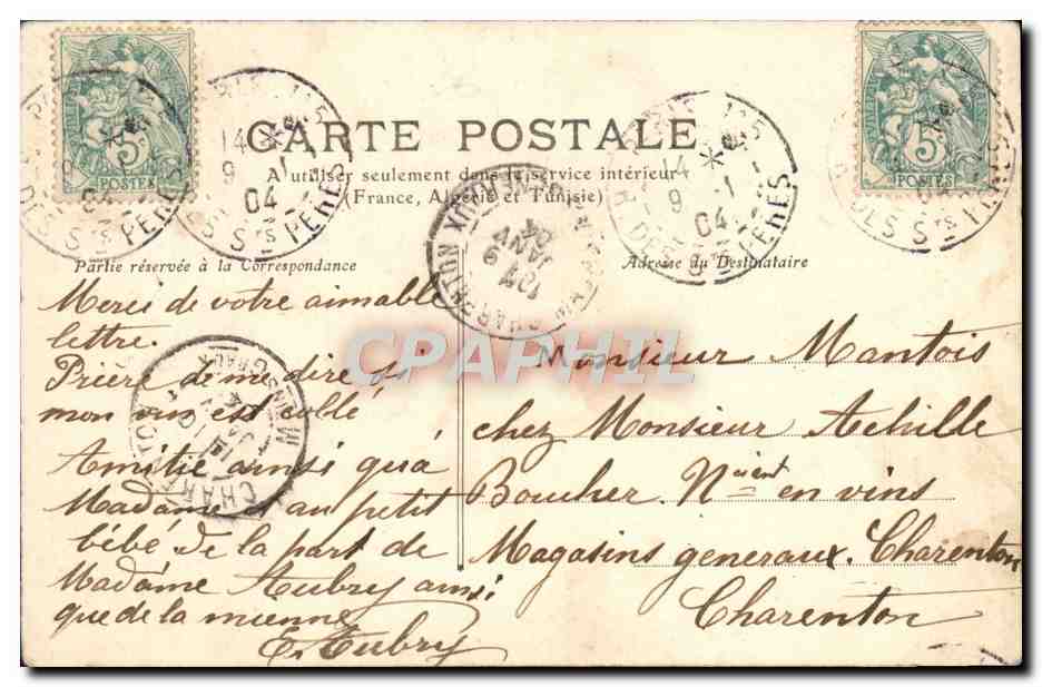 CPA Fantaisie Enfant — Verso