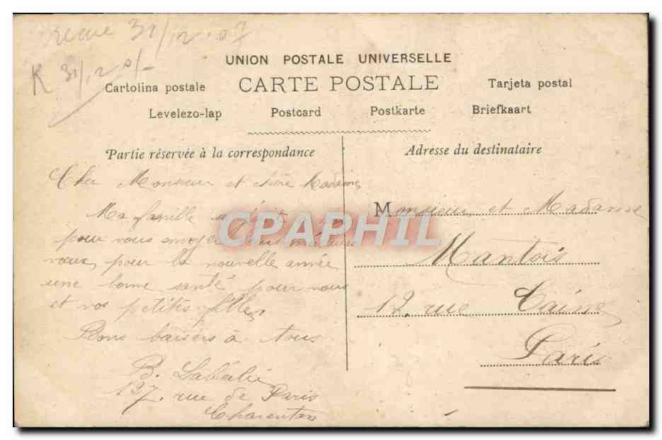 CPA Fantaisie Enfant — Rückseite