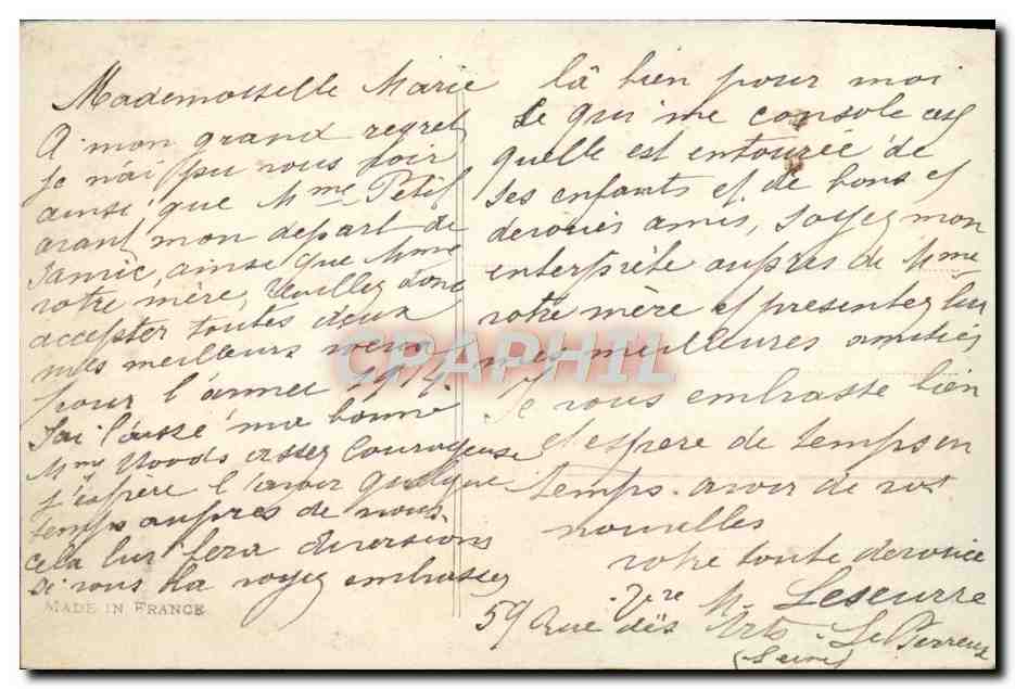 Femme en robe de soirée et fourrure — scène de forêt enneigée — éditeur Paris 437 — Verso