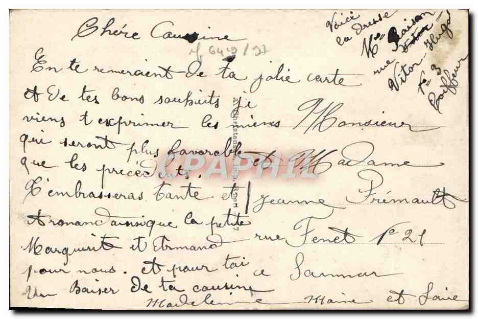 CPA Fantaisie Femme  — Back