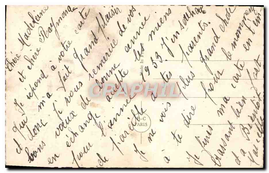 CPA Fantaisie Femme  — Verso