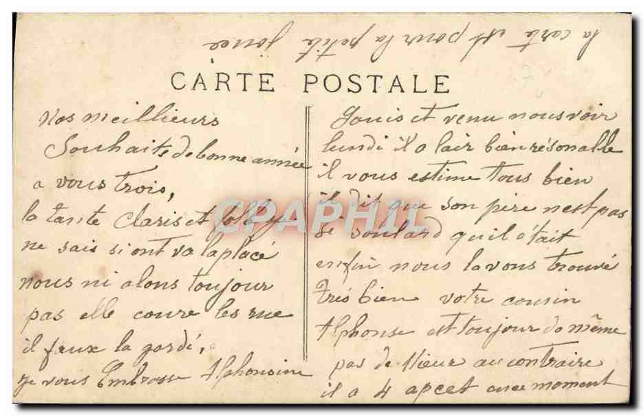 CPA Fantaisie Enfant — Rückseite