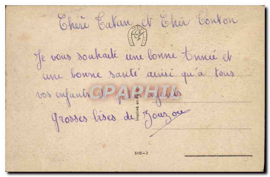 CPA Fantaisie Bonne annee — Rückseite