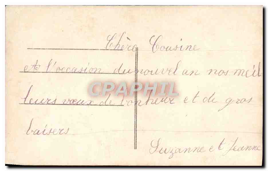 CPA Fantaisie Enfants Luge — Verso