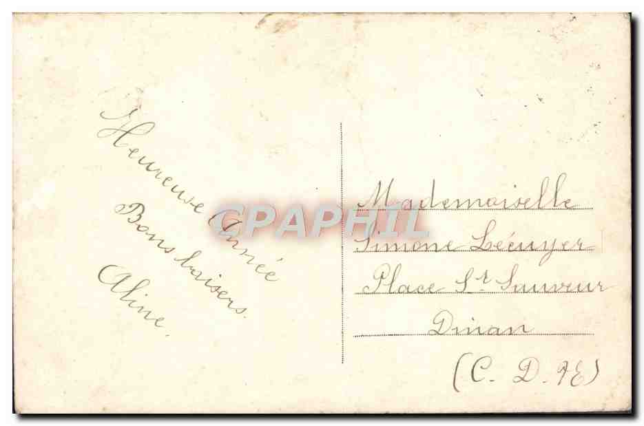CPA Fantaisie Enfants Coq — Verso