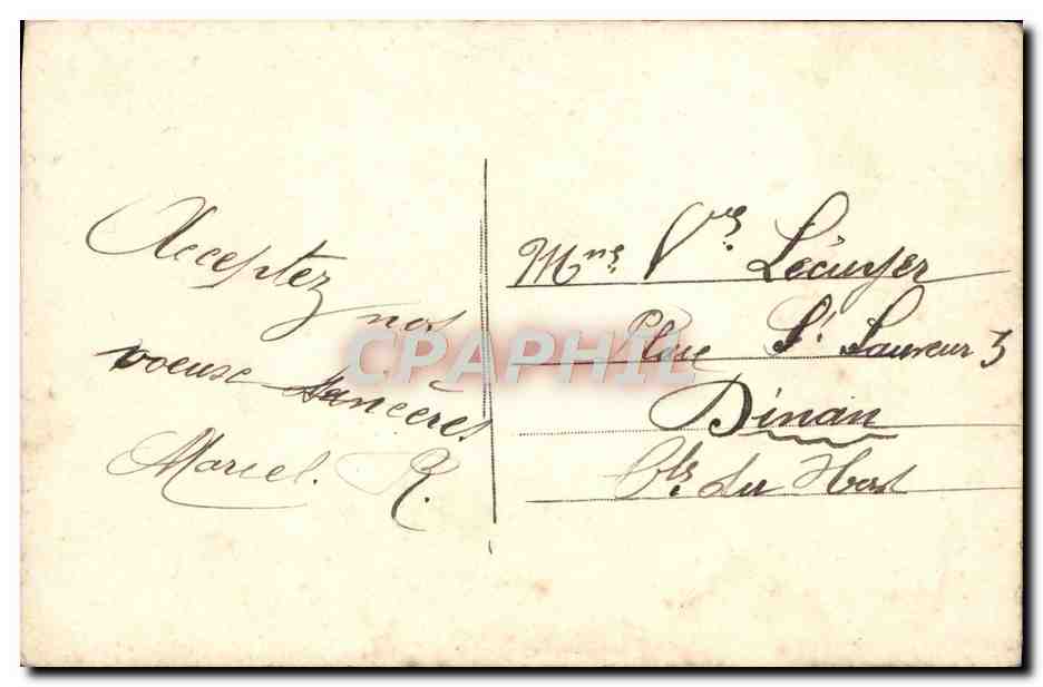 CPA Fantaisie Homme  — Verso