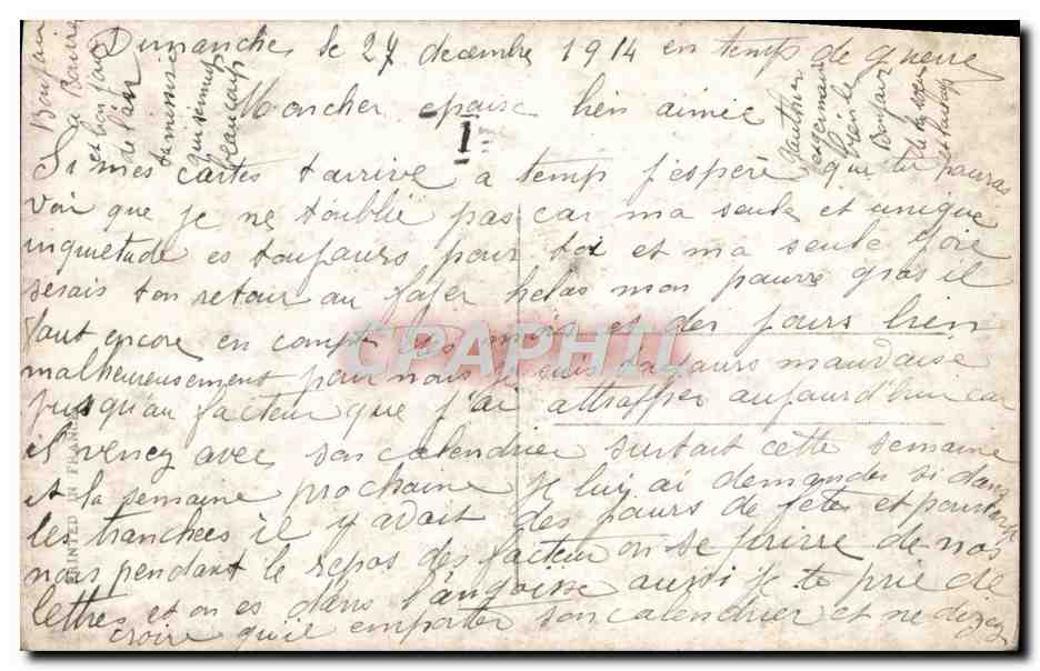 CPA Fantaisie Enfant Soldat Militaria — Rückseite