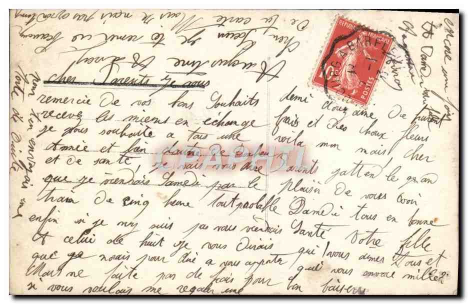 CPA Fantaisie Femme et enfant — Rückseite