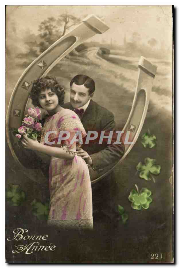 CPA Fantaisie Femme Fer a cheval
