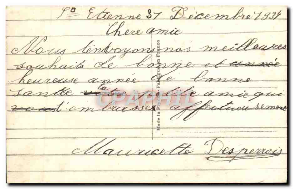 CPA Fantaisie Enfant Poupee — Rückseite