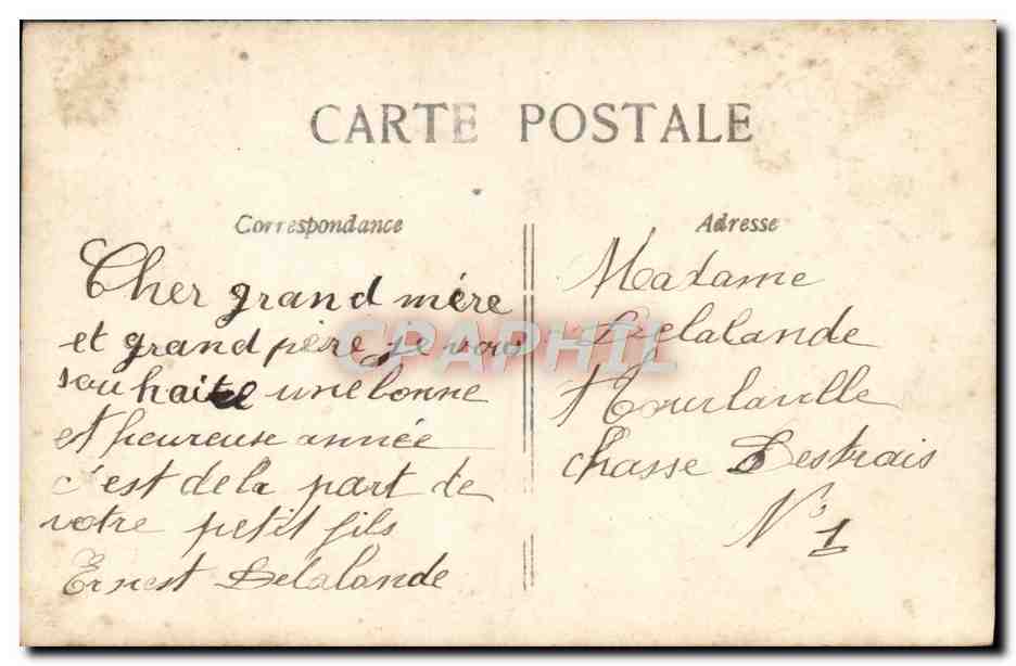 CPA Fantaisie Homme  — Rückseite