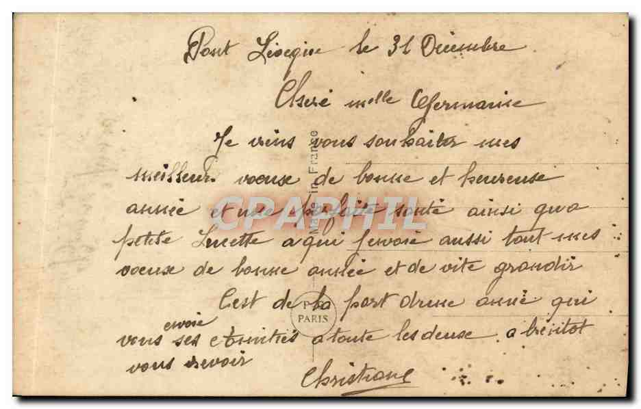 CPA Fantaisie Femme  — Rückseite