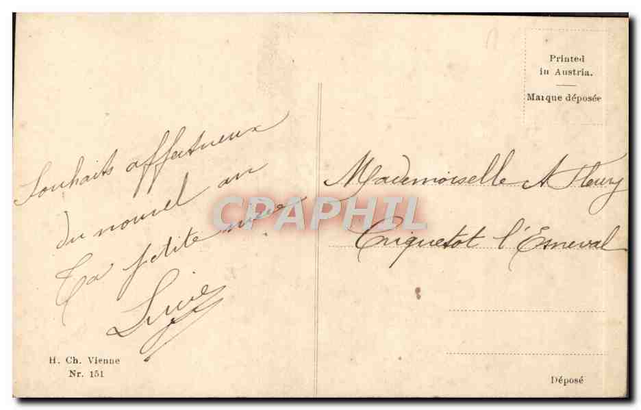 CPA Fantaisie Femme Bonhomme de neige — Verso