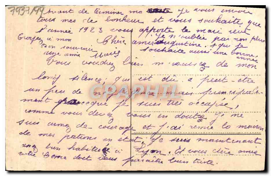 CPA Fantaisie Fleurs — Verso
