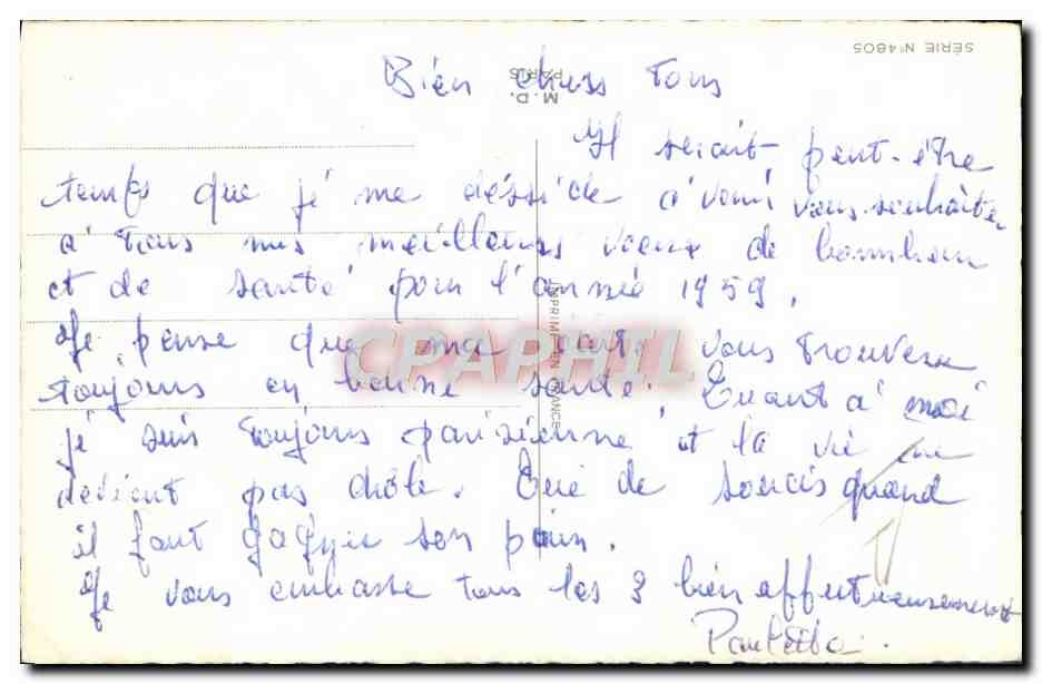 CPA Fantaisie Bonne annee — Rückseite