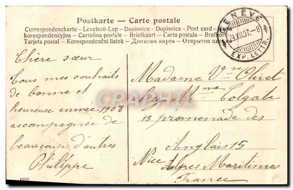 CPA Fantaisie Femme Enfants — Rückseite