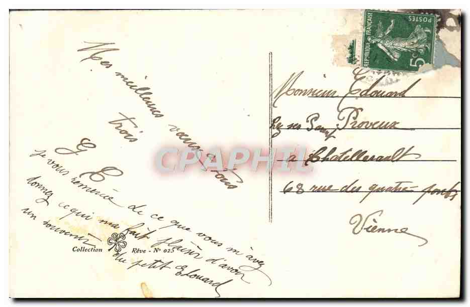 CPA Fantaisie Enfants Cavalier Cheval — Verso