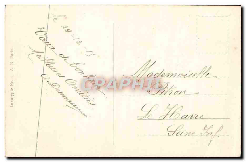 CPA Fantaisie Femme  — Verso