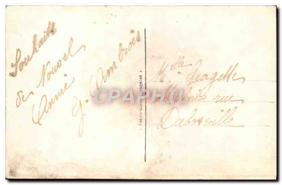 CPA Fantaisie Bonne annee — Verso