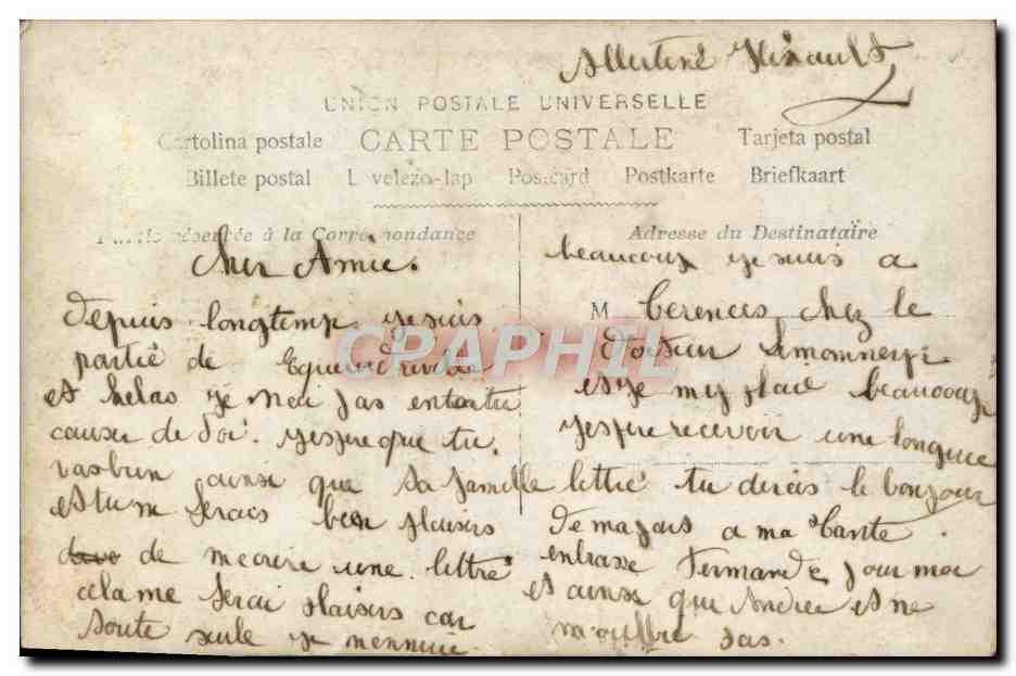 Jeune femme tenant un grand cercle floral — Bonne Année — IRIS, n°2183 — Rückseite