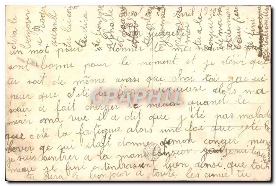 CPA Fantaisie Bonne fete Fer a cheval — Rückseite