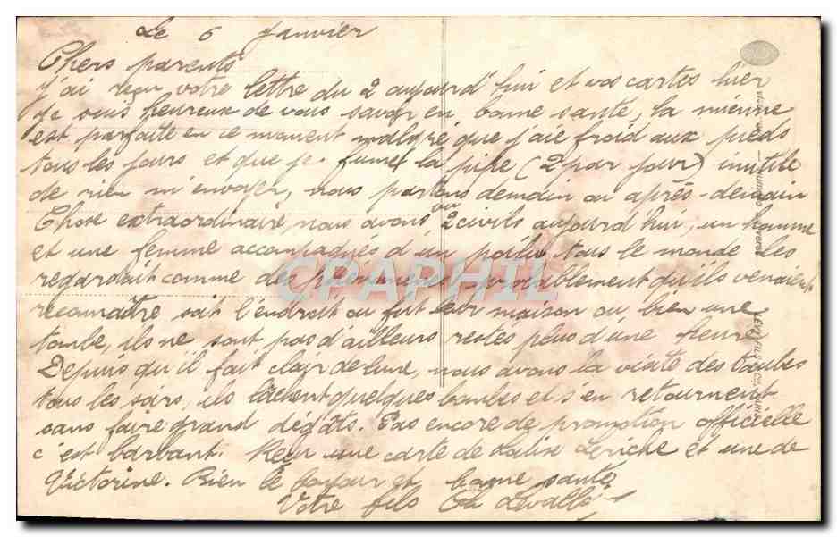 CPA Fantaisie Enfant — Rückseite