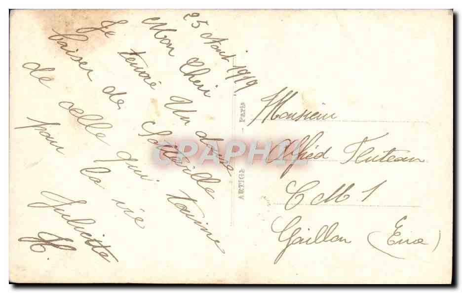 CPA Fantaisie Femme  — Rückseite
