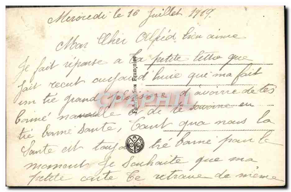 CPA Fantaisie Femme  — Rückseite