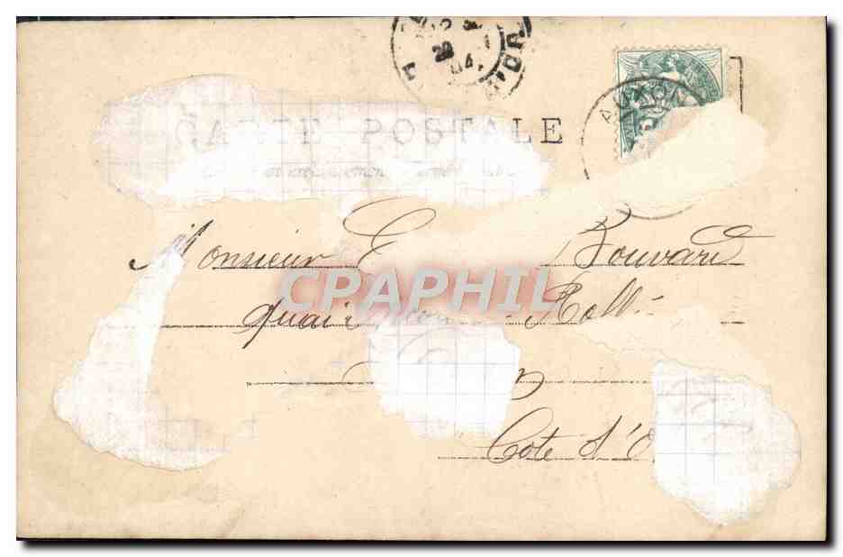 CPA Fantaisie Femme Peche Pecheur — Verso