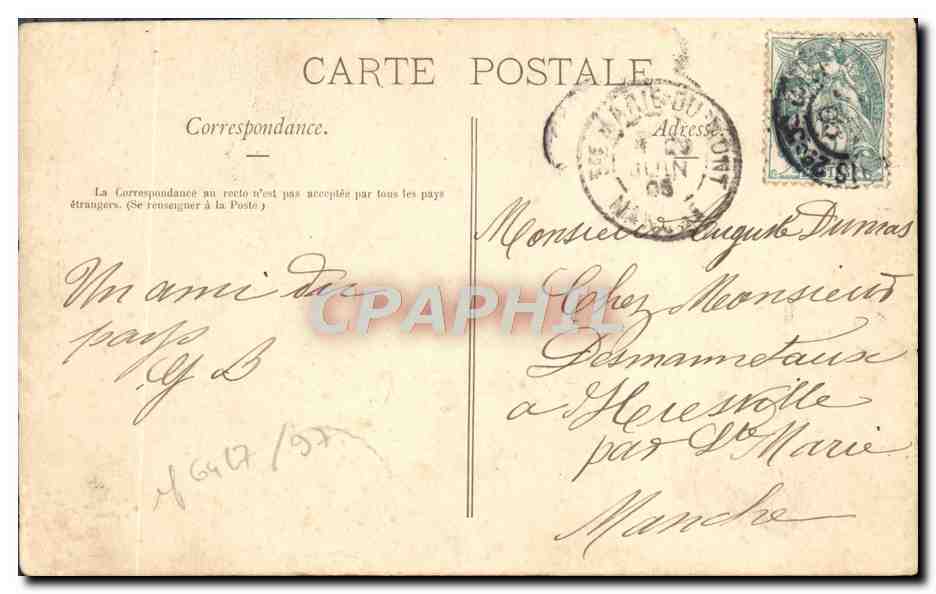 CPA Fantaisie Femme Amours champetres — Back