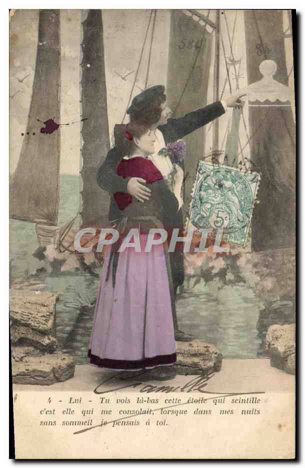 CPA Fantaisie Femme Marin