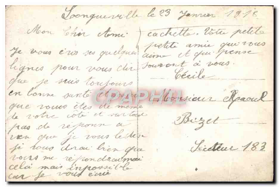 CPA Fantaisie Femme  — Rückseite