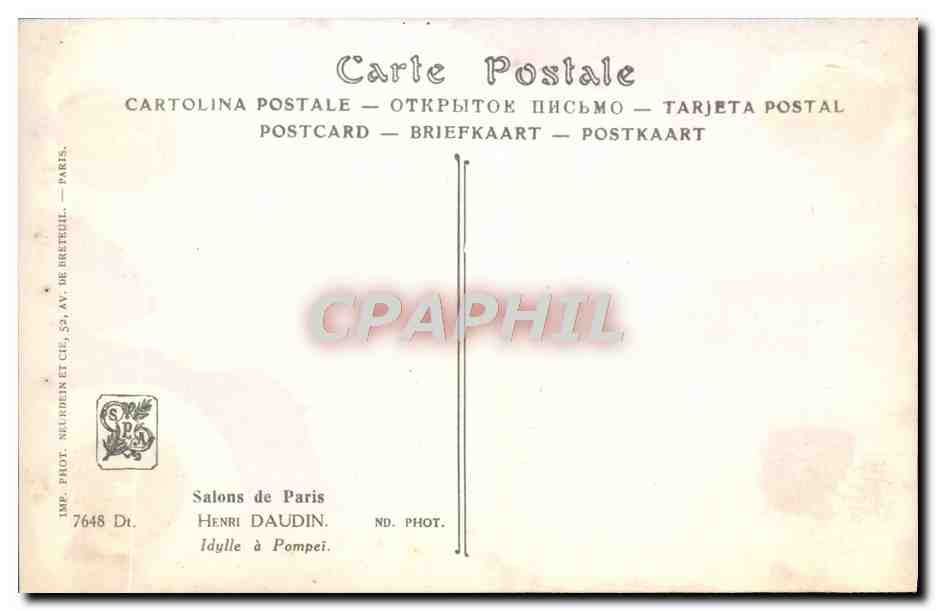 CPA Fantaisie Femme  — Rückseite