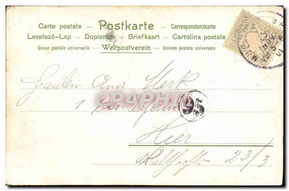 CPA Fantaisie Femme  — Rückseite