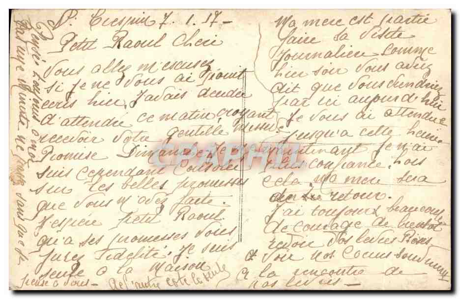 CPA Fantaisie Femme L'ancre du bonheur — Rückseite