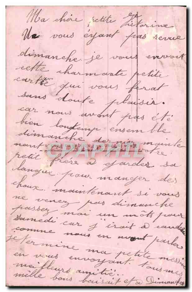 CPA Fantaisie Femme  — Verso