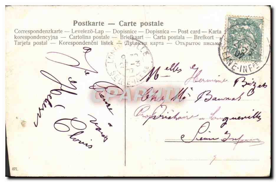 CPA Fantaisie Abondance — Rückseite
