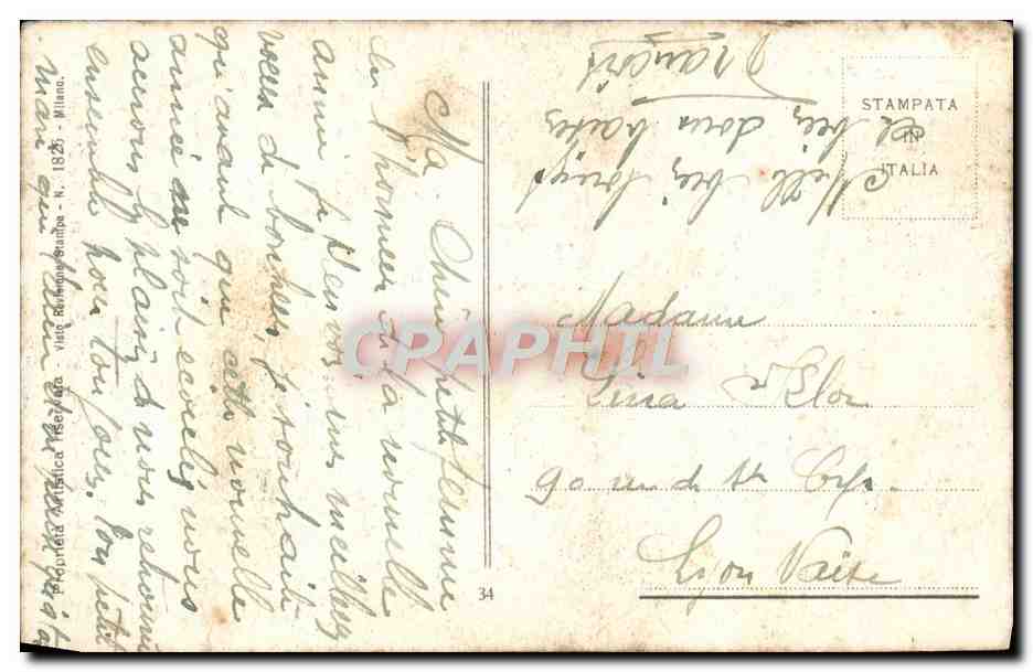 CPA Fantaisie Femme  — Rückseite
