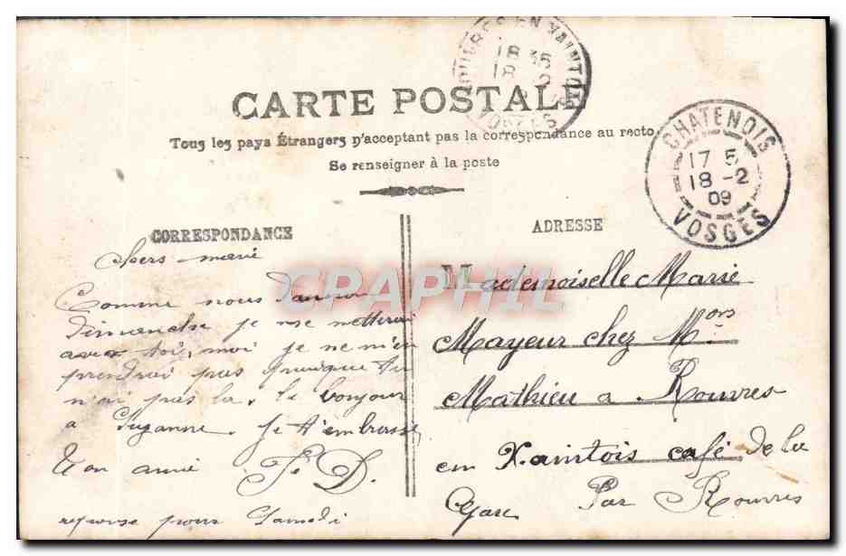 CPA Fantaisie Femme  — Verso