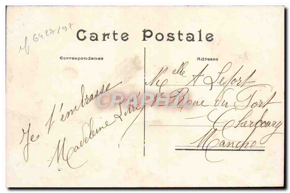 CPA Fantaisie Femme  — Rückseite