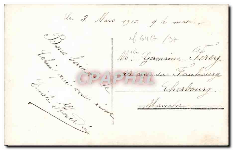 CPA Fantaisie Femme  — Rückseite