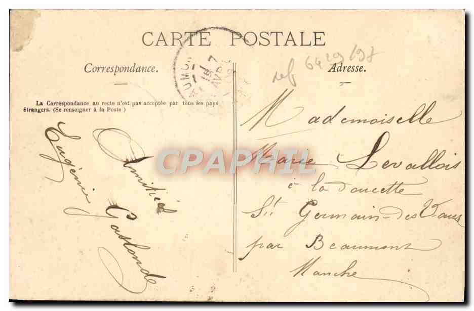 CPA Fantaisie Femme Histoire d'amour — Rückseite