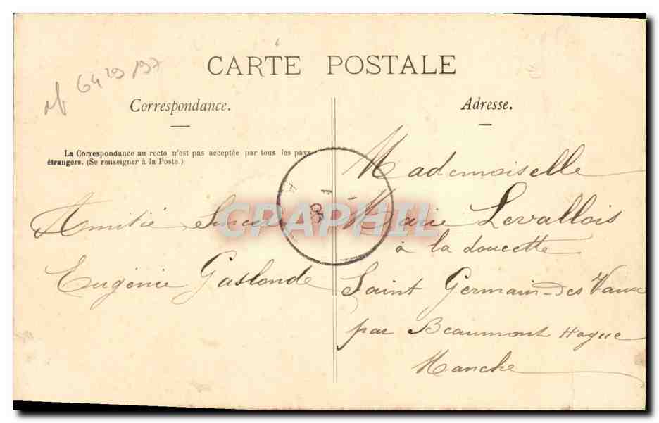 CPA Fantaisie Femme Histoire d'amour — Rückseite